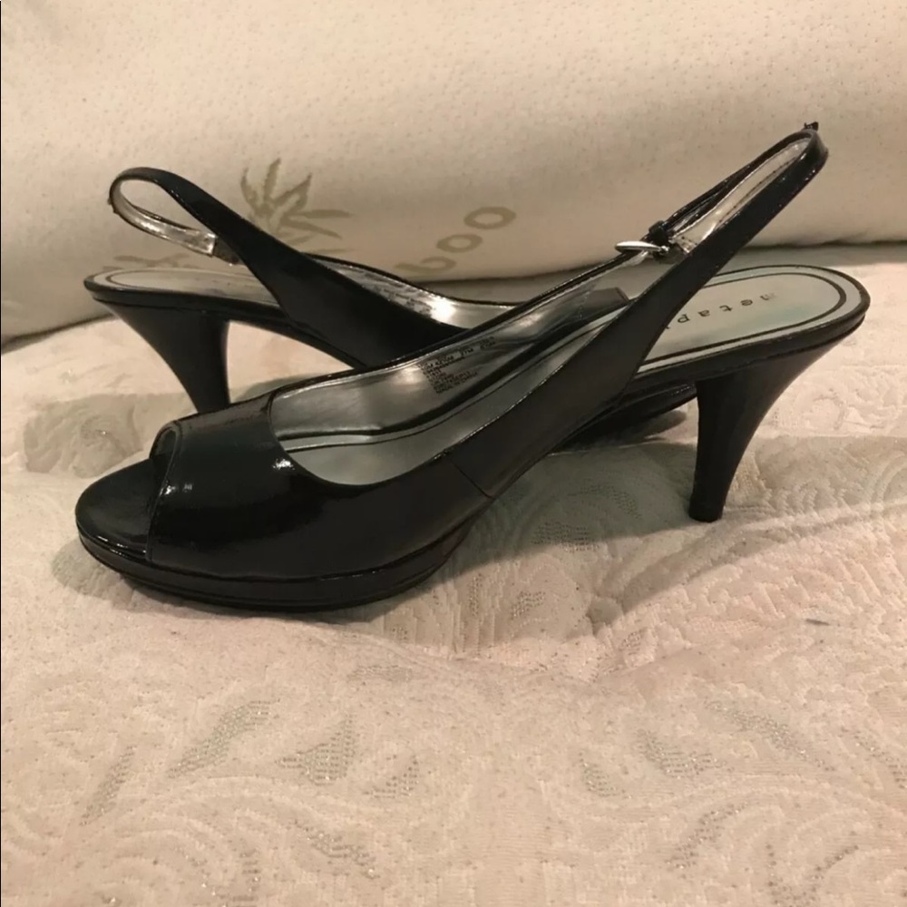 Never used Metaphor black shiny heels size 10